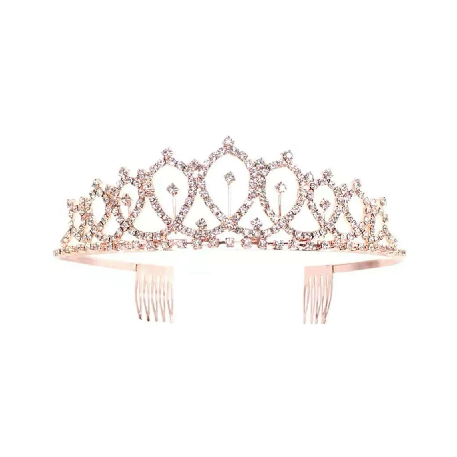 1 Set Rose Gold Bachelorette Party Decoration Supplies Kit, White Bridal Veil, Tiara Crown, Glittered Bride To Be Sash, & Stickers