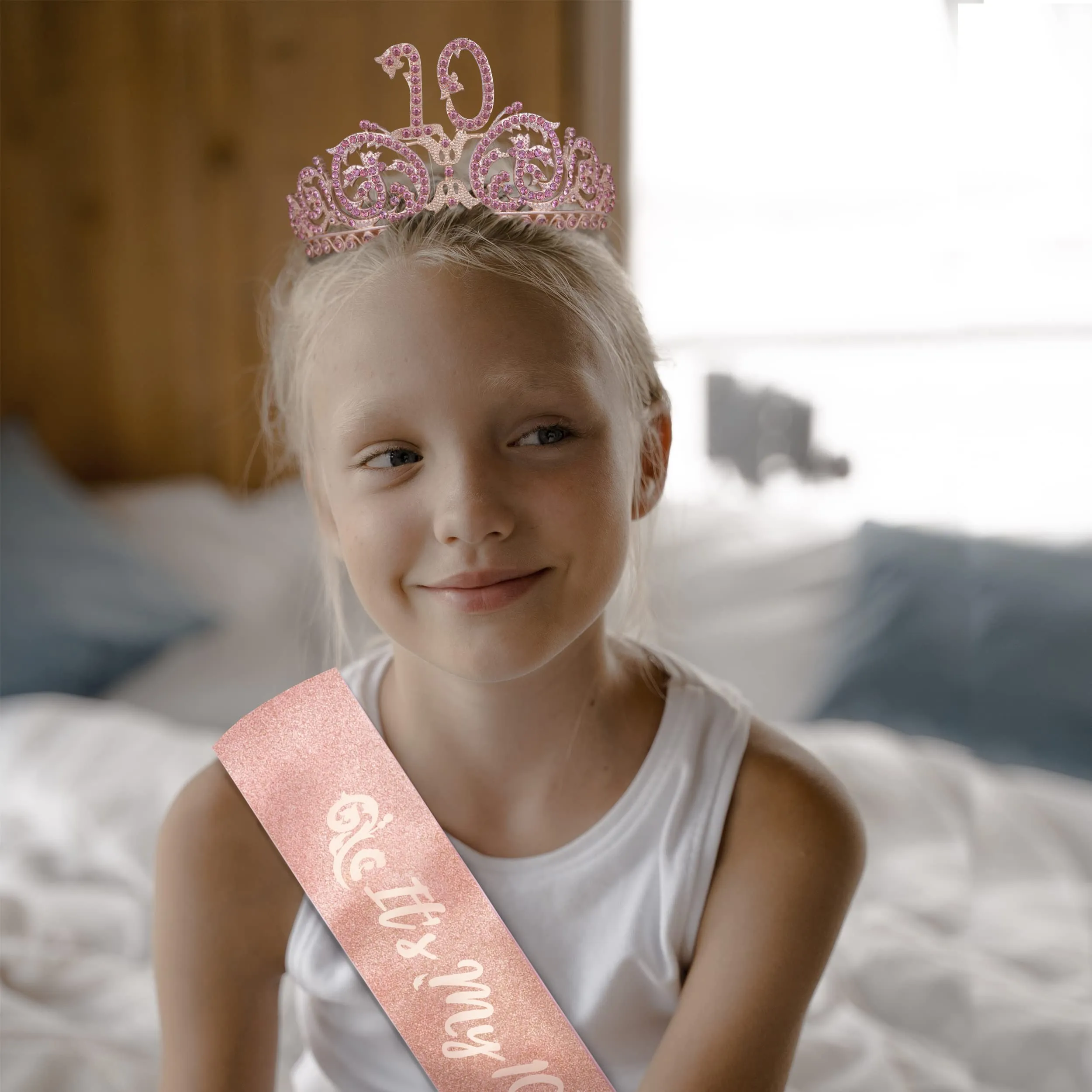 10th Birthday, 10th Birthday Gifts for Girls, 10th Birthday Tiara and Sash, 10th Birthday