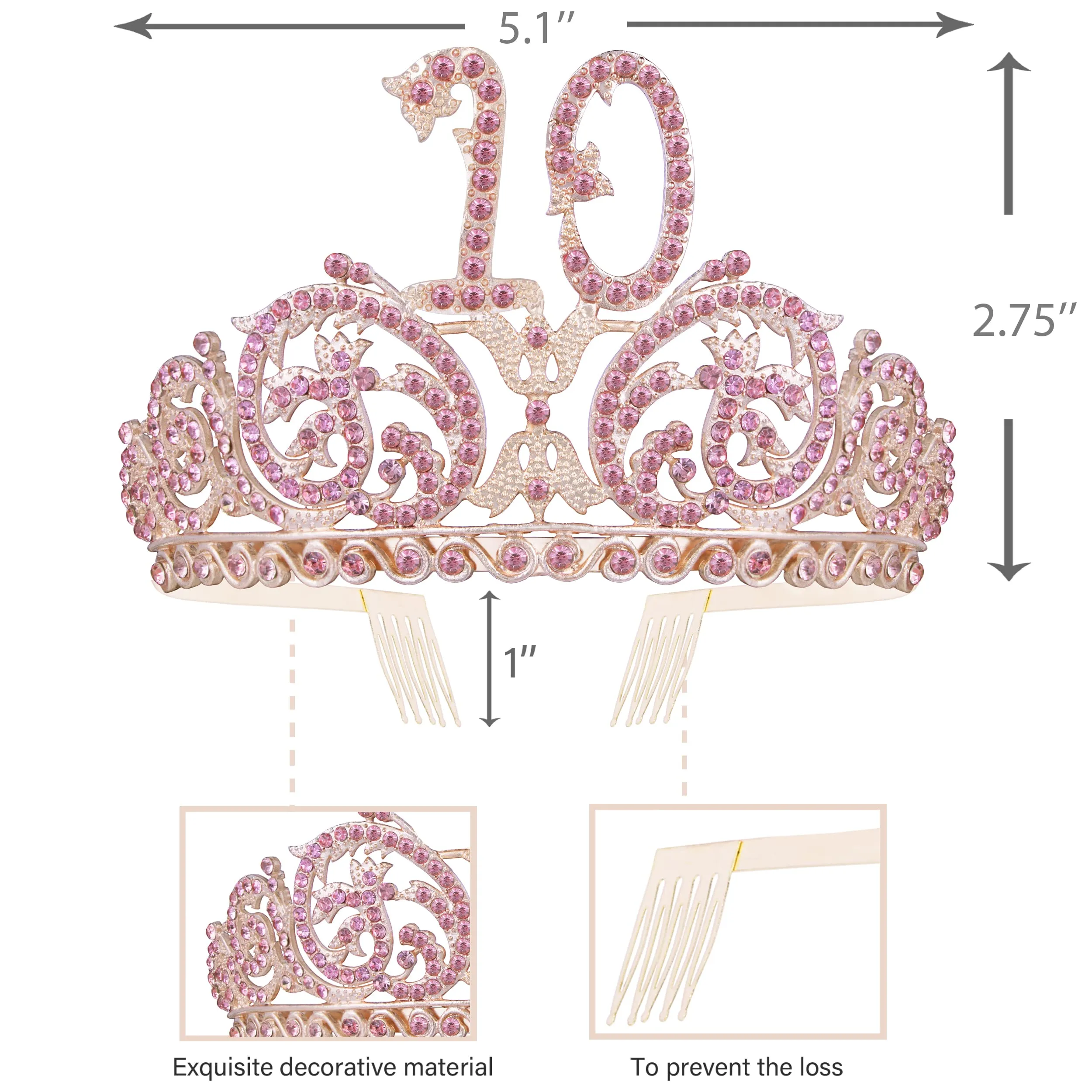 10th Birthday, 10th Birthday Gifts for Girls, 10th Birthday Tiara and Sash, 10th Birthday