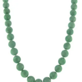 11.4mm-13.56mm 1218.09ct Jade 38" Strand Necklace in 18K Yellow Gold