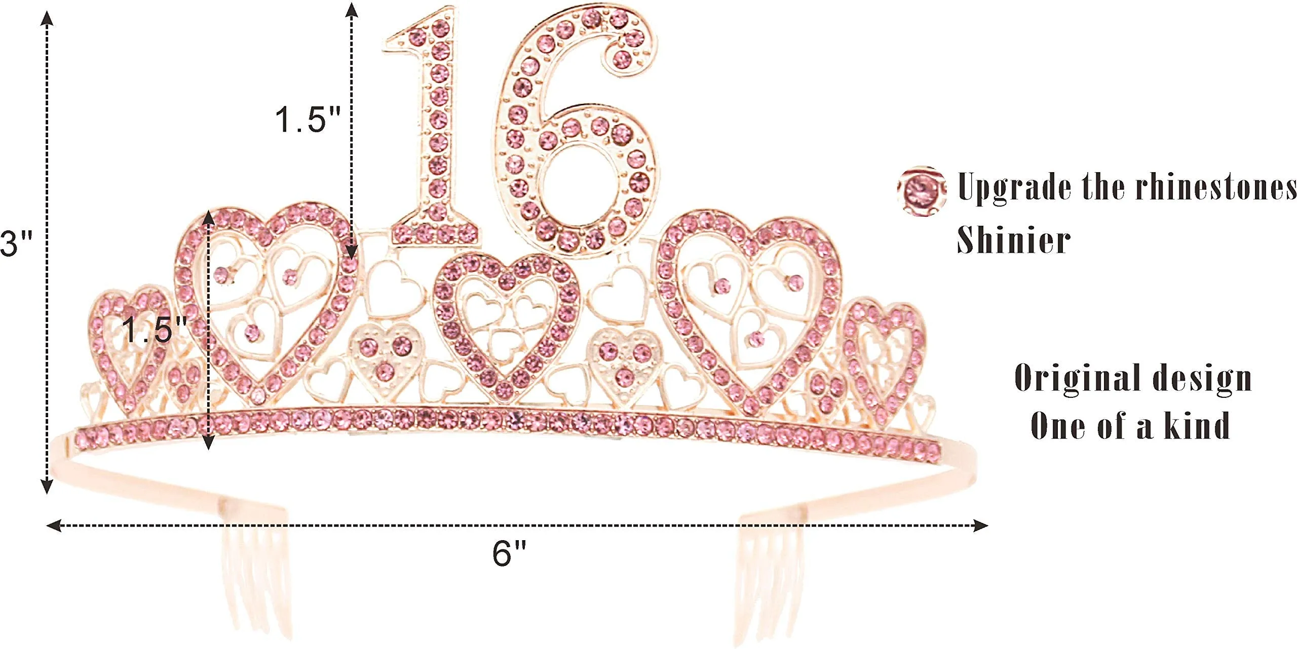 16th Birthday Gifts for Girls, 16th Birthday Tiara and Sash, 16th Birthday Decorations