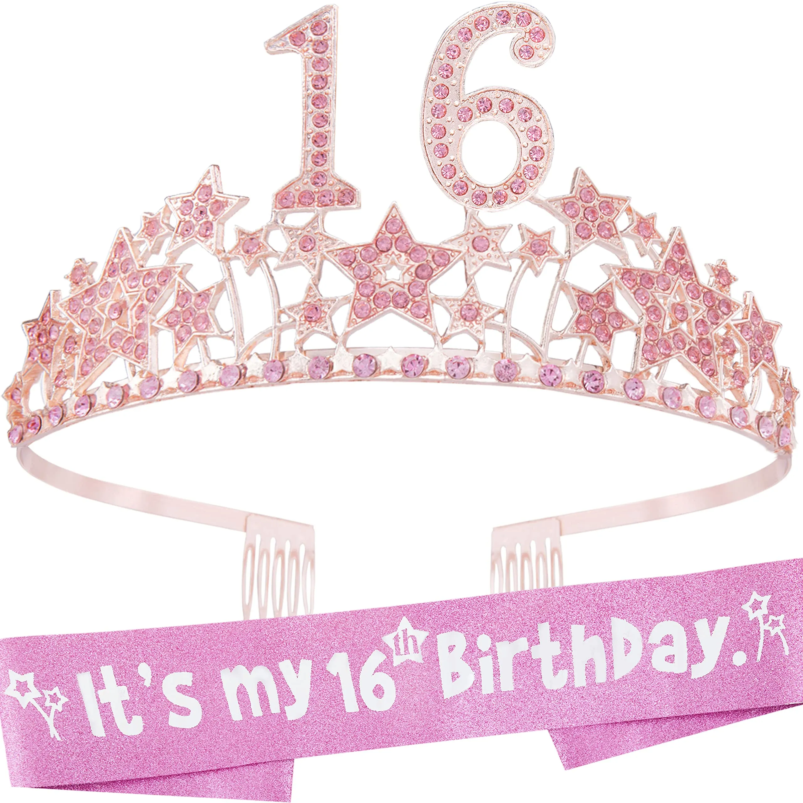 16th Birthday Gifts for Girls, 16th Birthday Tiara and Sash, 16th Birthday Decorations