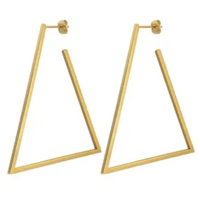 18K Gold-filled Triangle Hoop Earrings