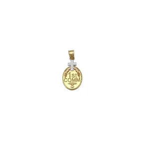 1st Communion Oval Medallion Pendant (14K)