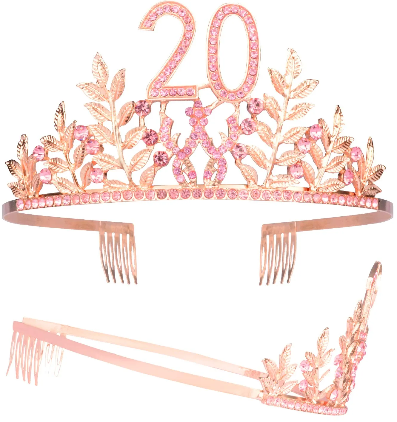 20th Birthday Gifts for Girls, 20th Birthday Tiara and Sash, 20 Fabulous Sash and Crystal