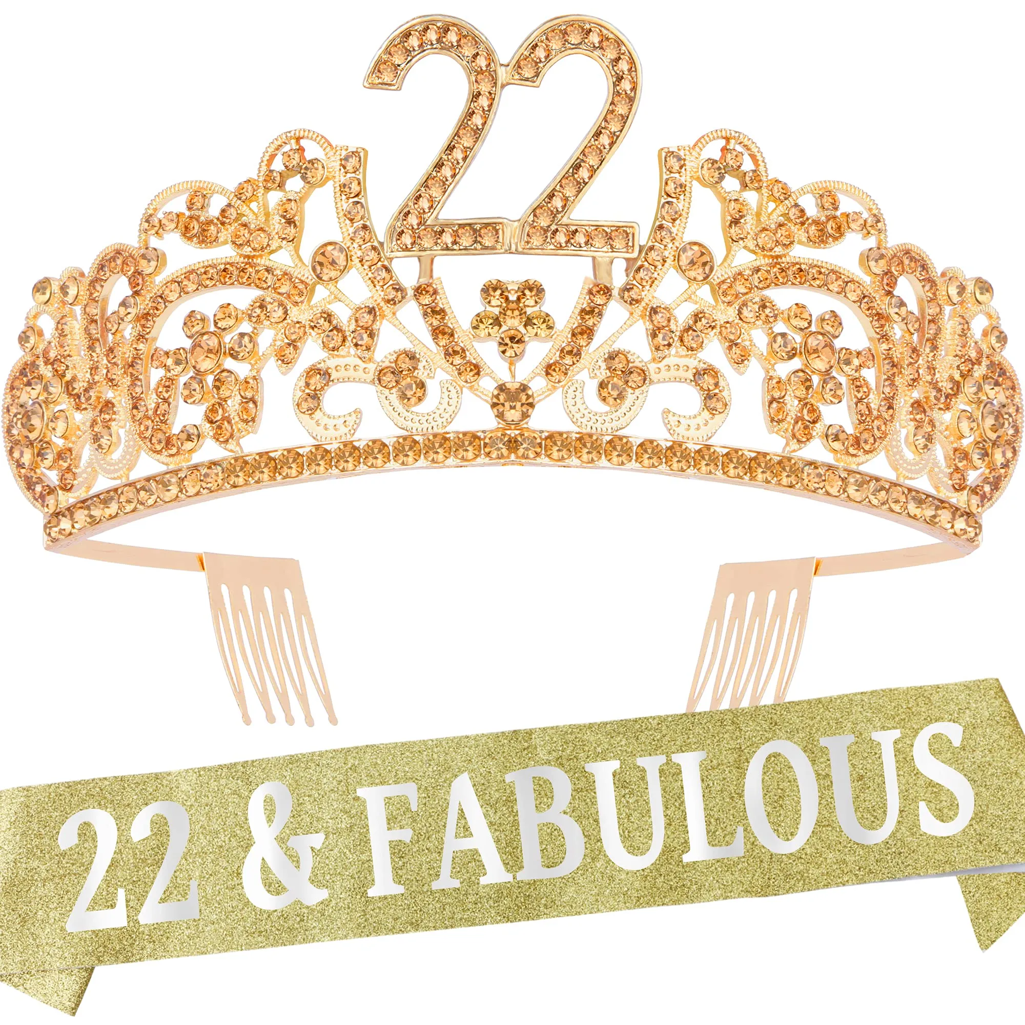 22nd Birthday,22nd Birthday Gifts for Her, 22nd Birthday Sash, 22nd Birthday Crown, 22nd