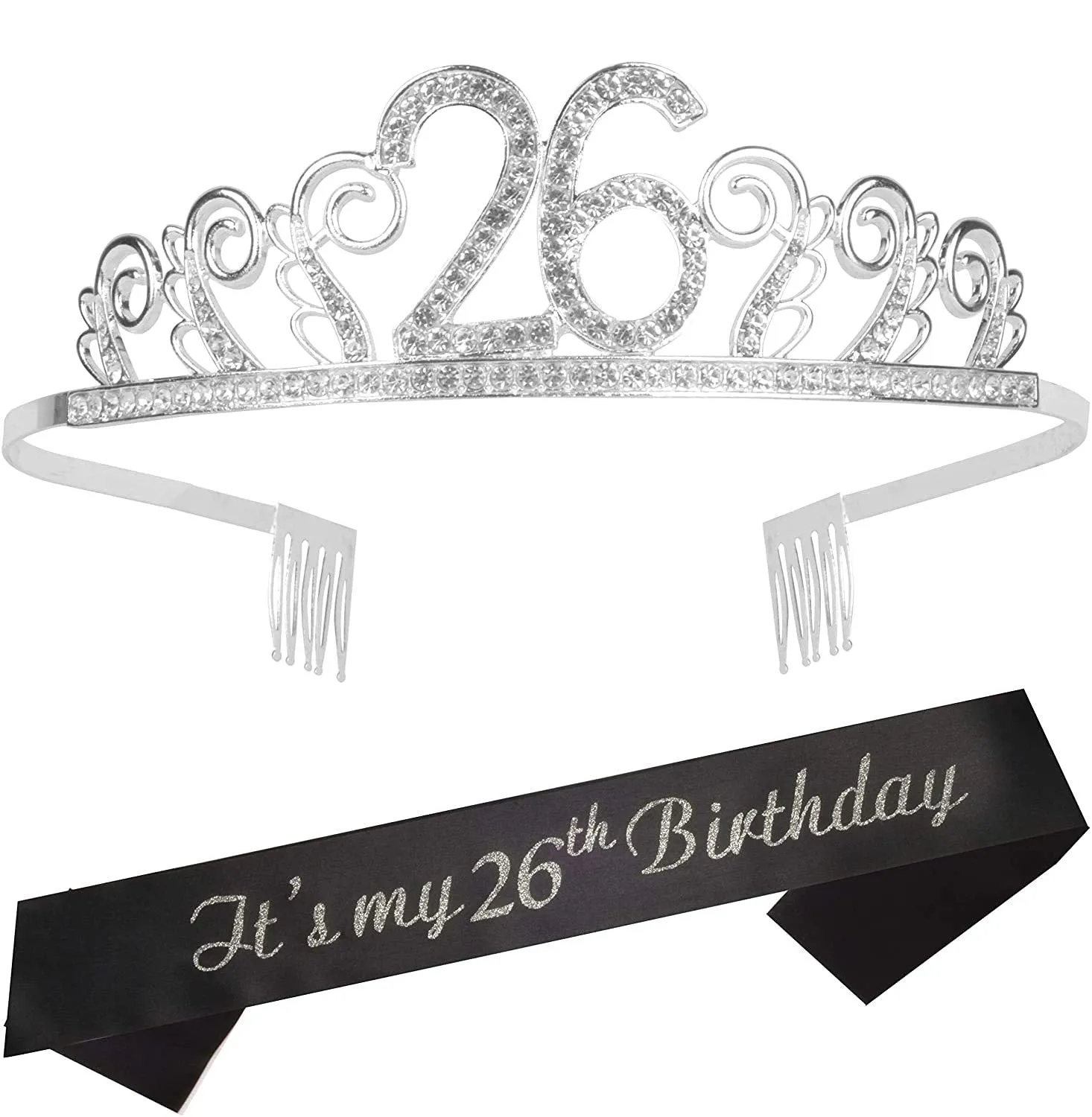 26th Birthday, 26th Birthday Gifts for Women, 26th Birthday Crown, 26th Birthday Sash