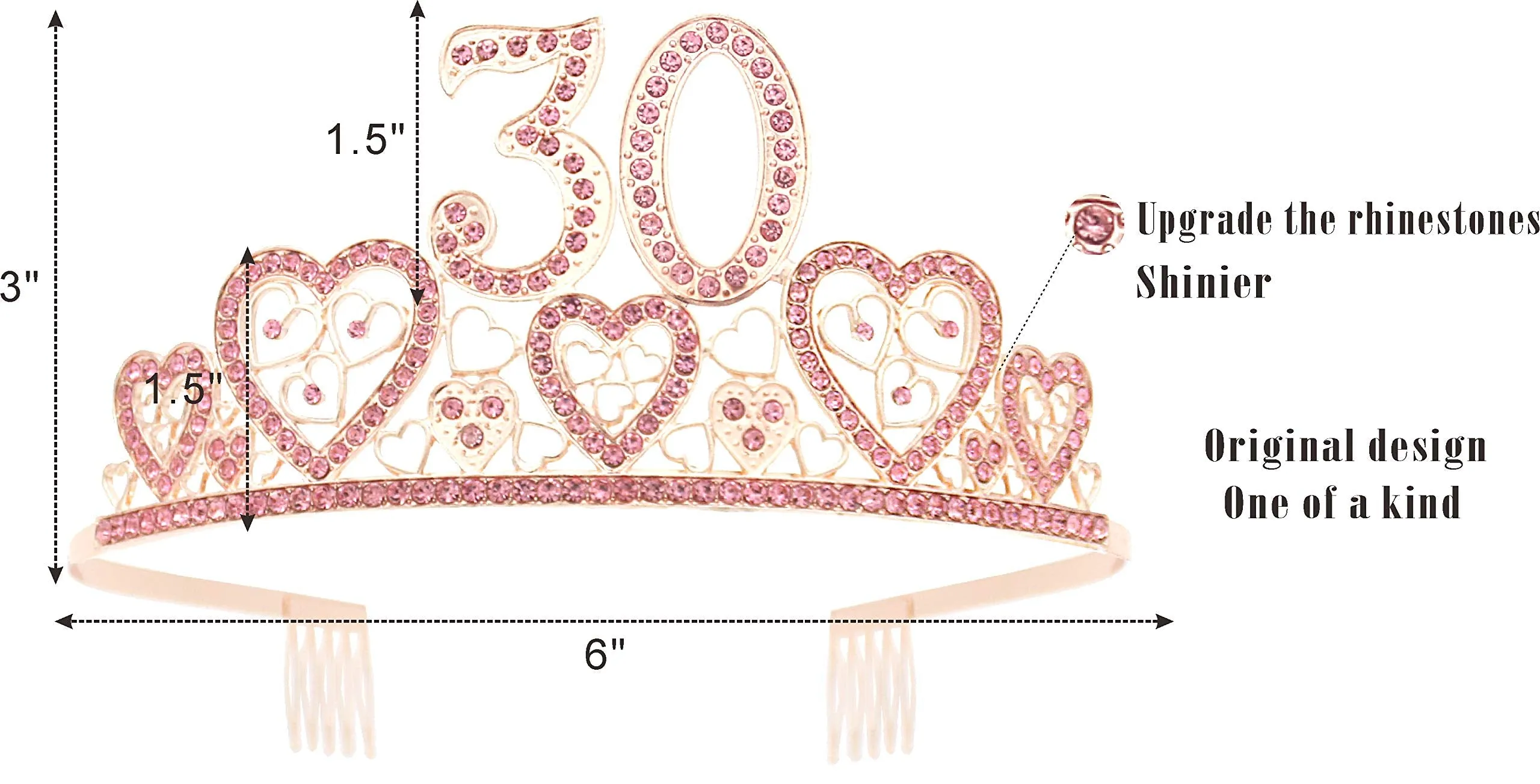 30th Birthday Gifts for Women,30th Birthday Decorations for Her,30th Birthday Crown,Dirty