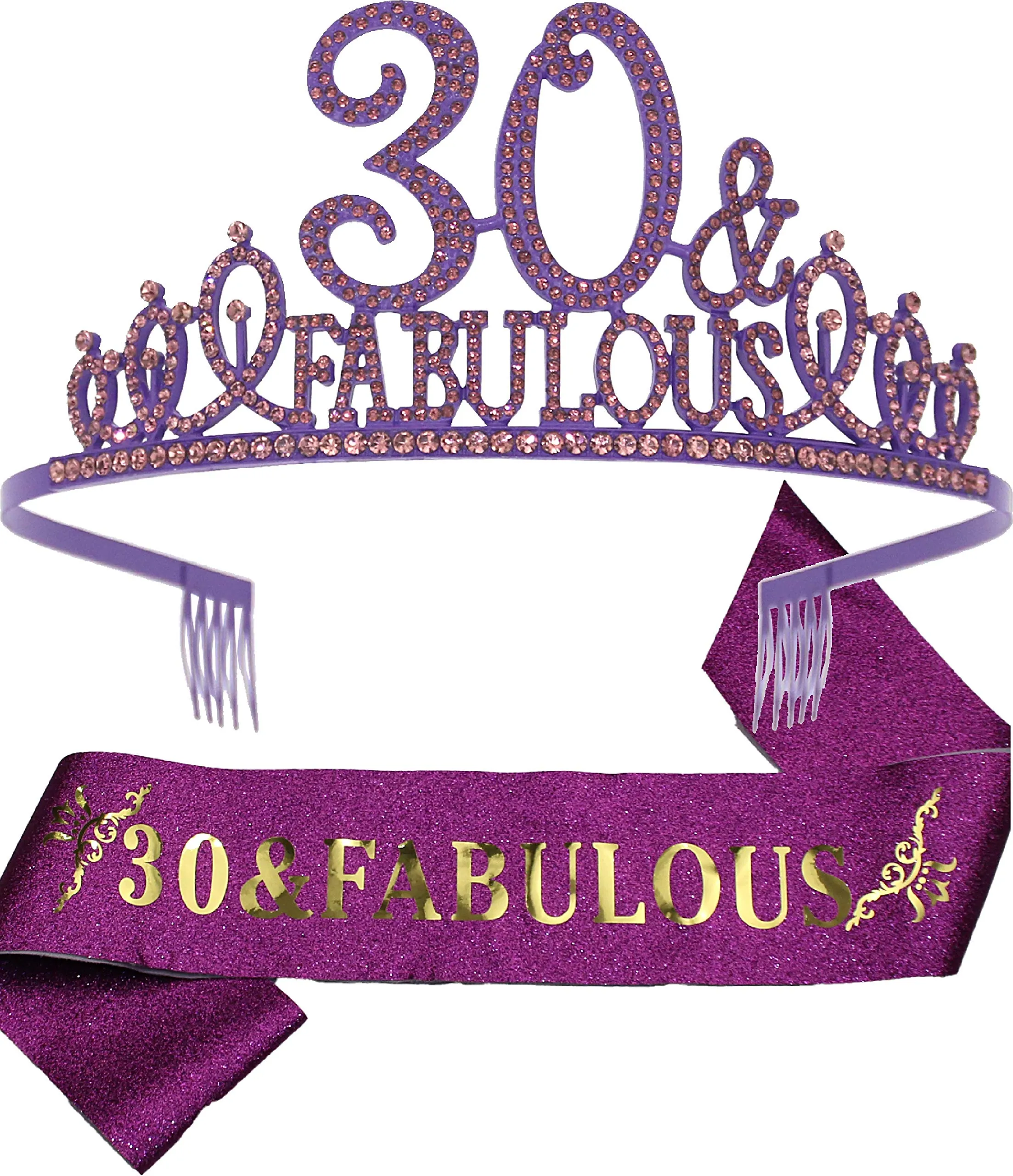 30th Birthday Gifts for Women,30th Birthday Tiara Purple,30 Birthday,30 Crown,30 Birthday