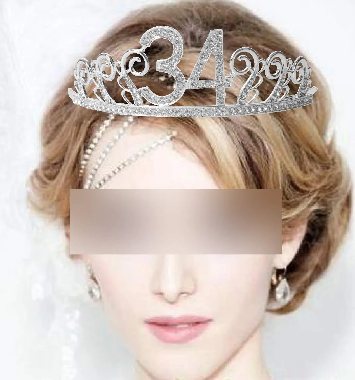 34th Birthday Gifts for Women, 34th Birthday Tiara and Sash, HAPPY 34th Birthday Party