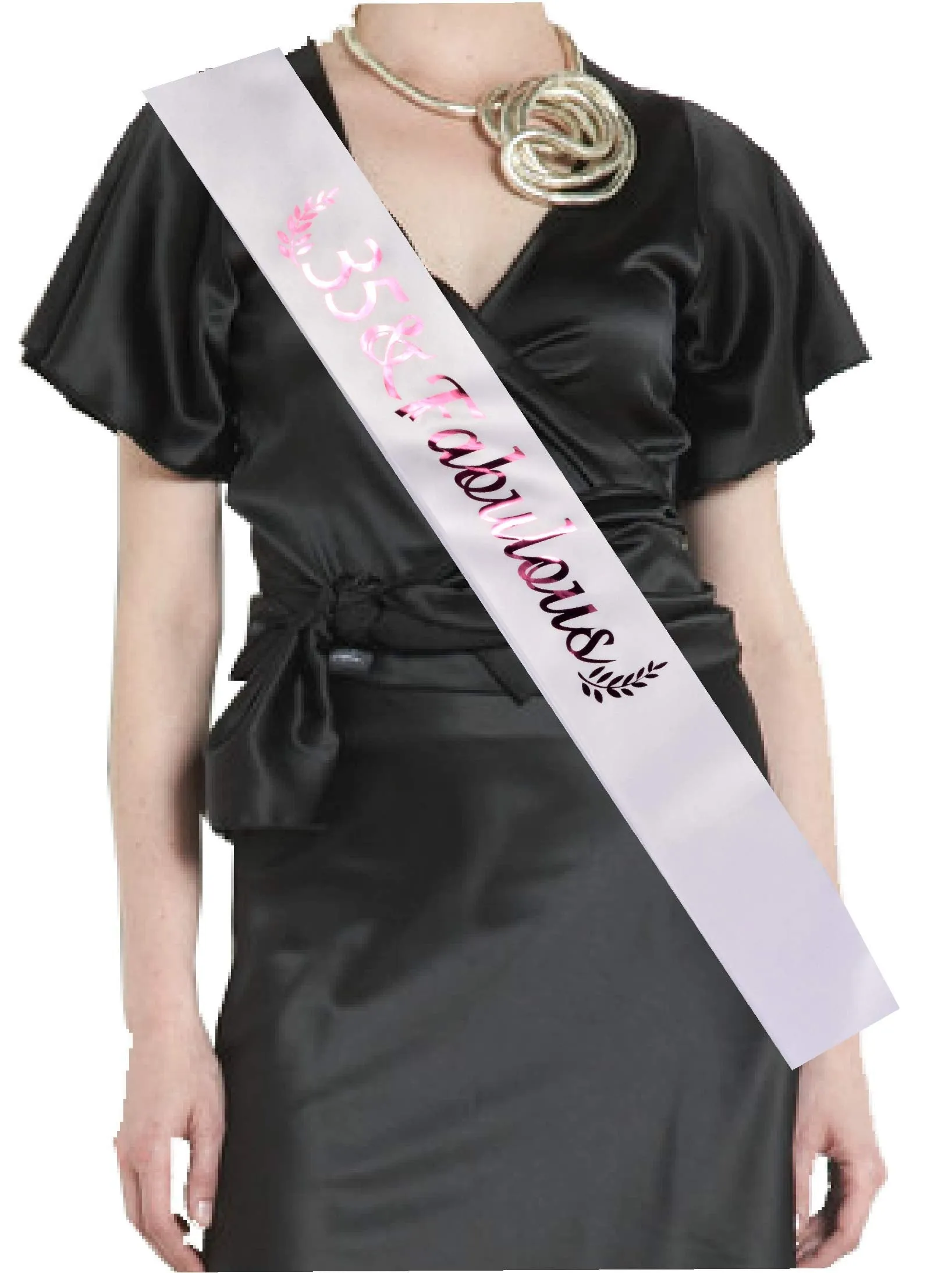 35th Birthday Gifts for Women, 35th Birthday Tiara and Sash, 35 Fabulous Sash and Crystal