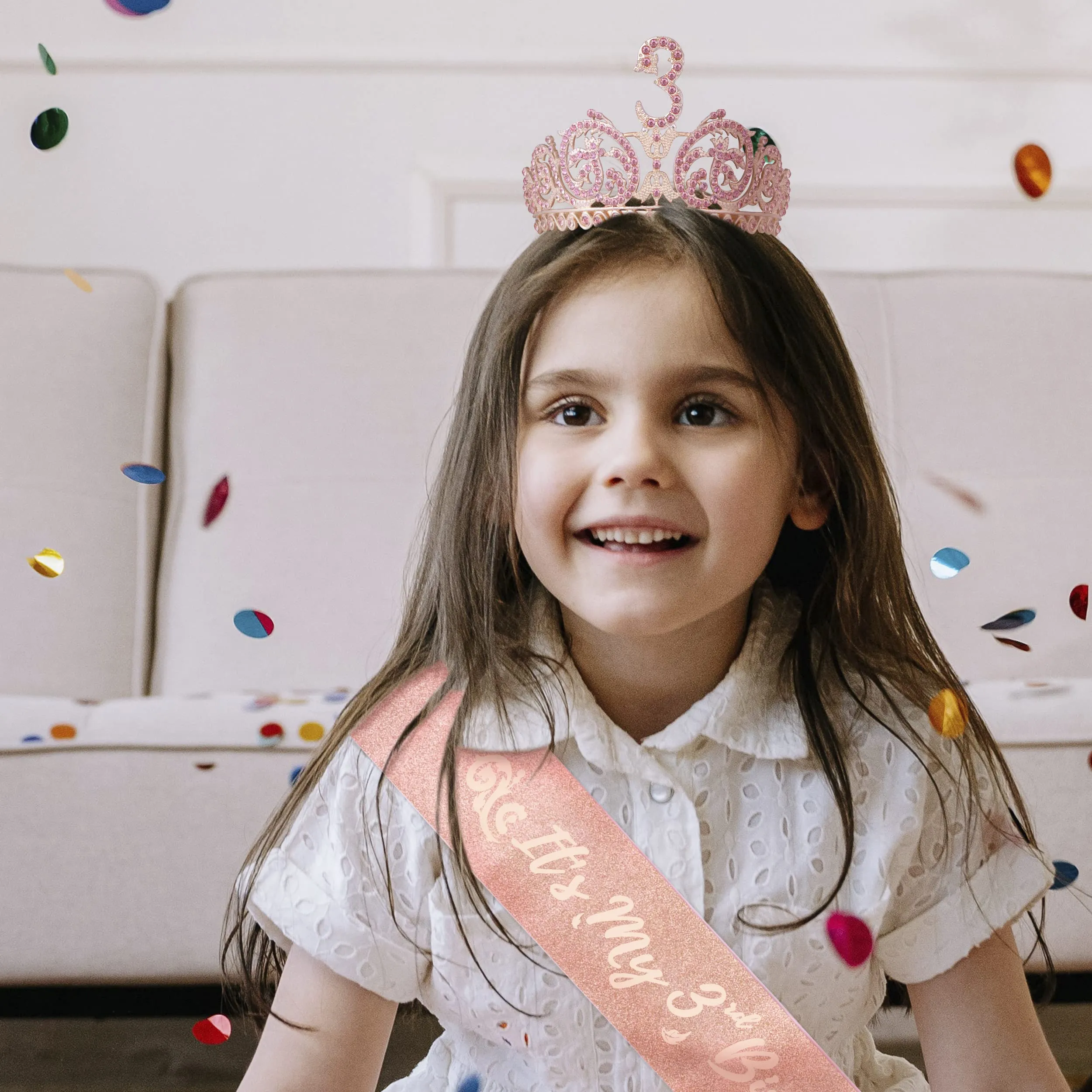 3rd Birthday, 3rd Birthday Decorations for Girls, 3rd Birthday Tiara and Sash, 3rd