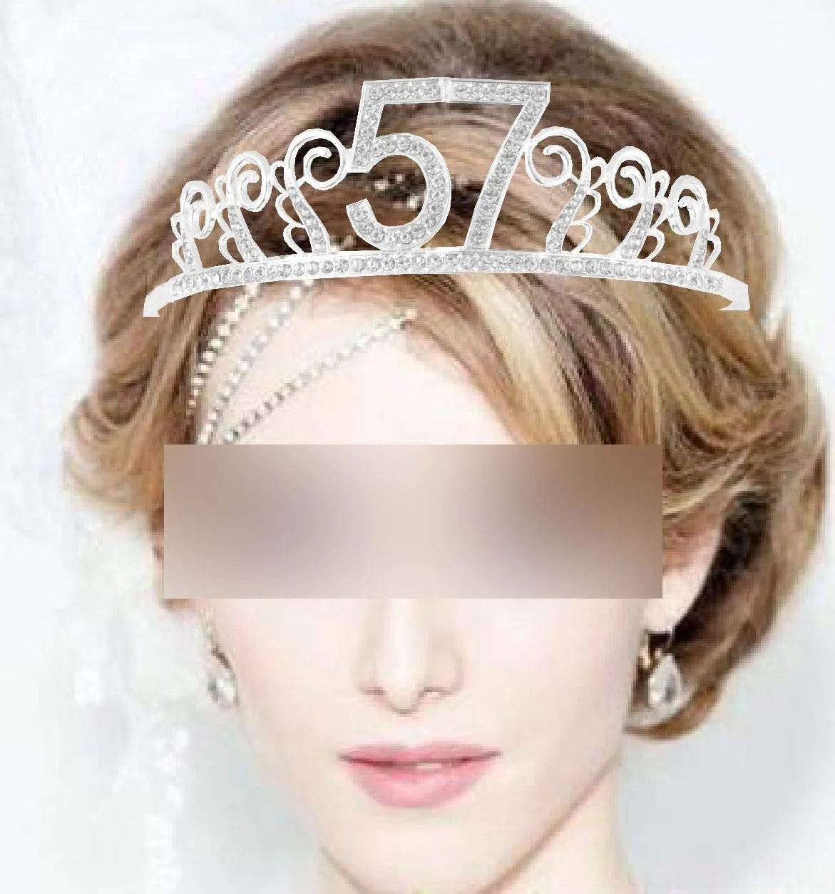 57th Birthday Gifts for Women, 57th Birthday Tiara and Sash, Happy 57th Birthday Party