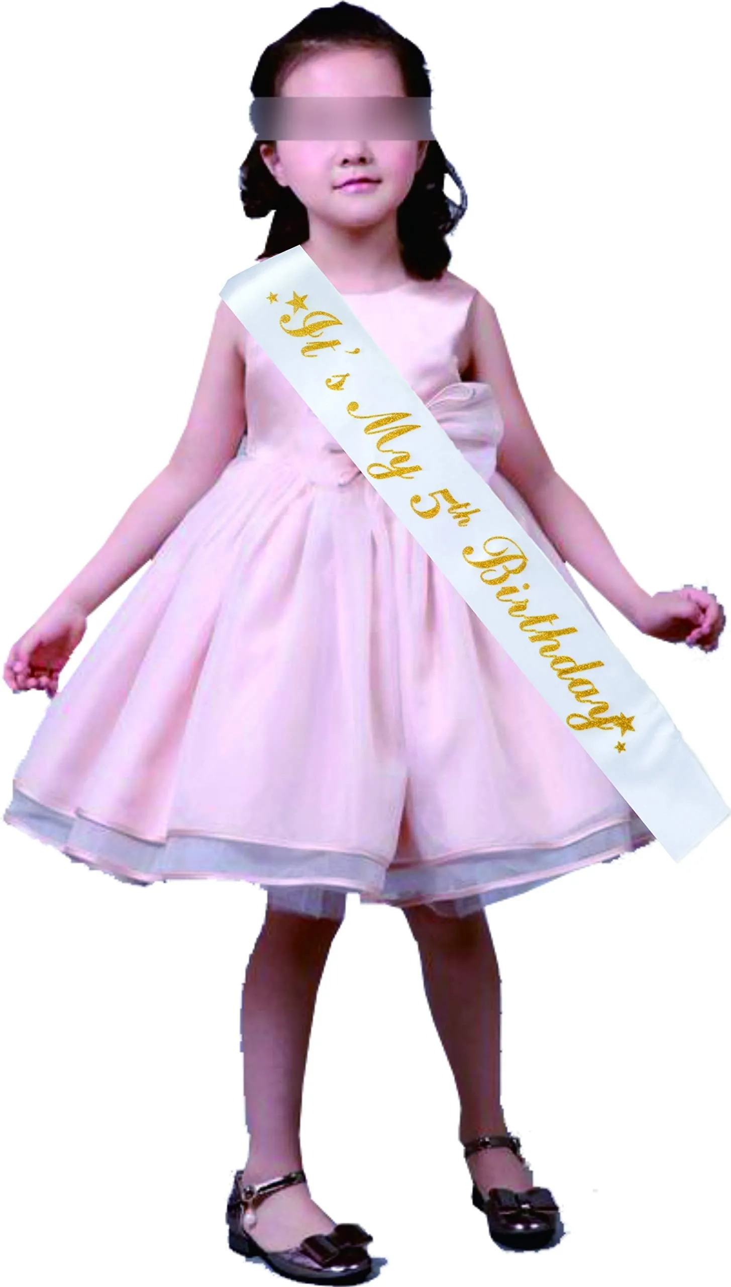 5th Birthday Gifts for Girl, 5th Birthday Tiara and Sash Gold, HAPPY 5th Birthday Party