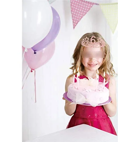 6Th Birthday Gifts For Girl, 6Th Birthday Tiara And Sash Pink, Happy 6Th Birthday Party