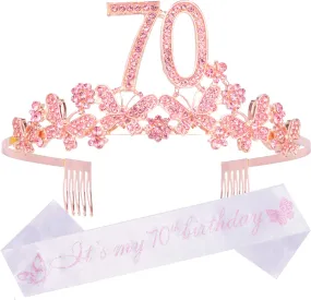 70th Birthday Tiara,70 Birthday Crown,70th Birthday Gifts for Women,70th Birthday