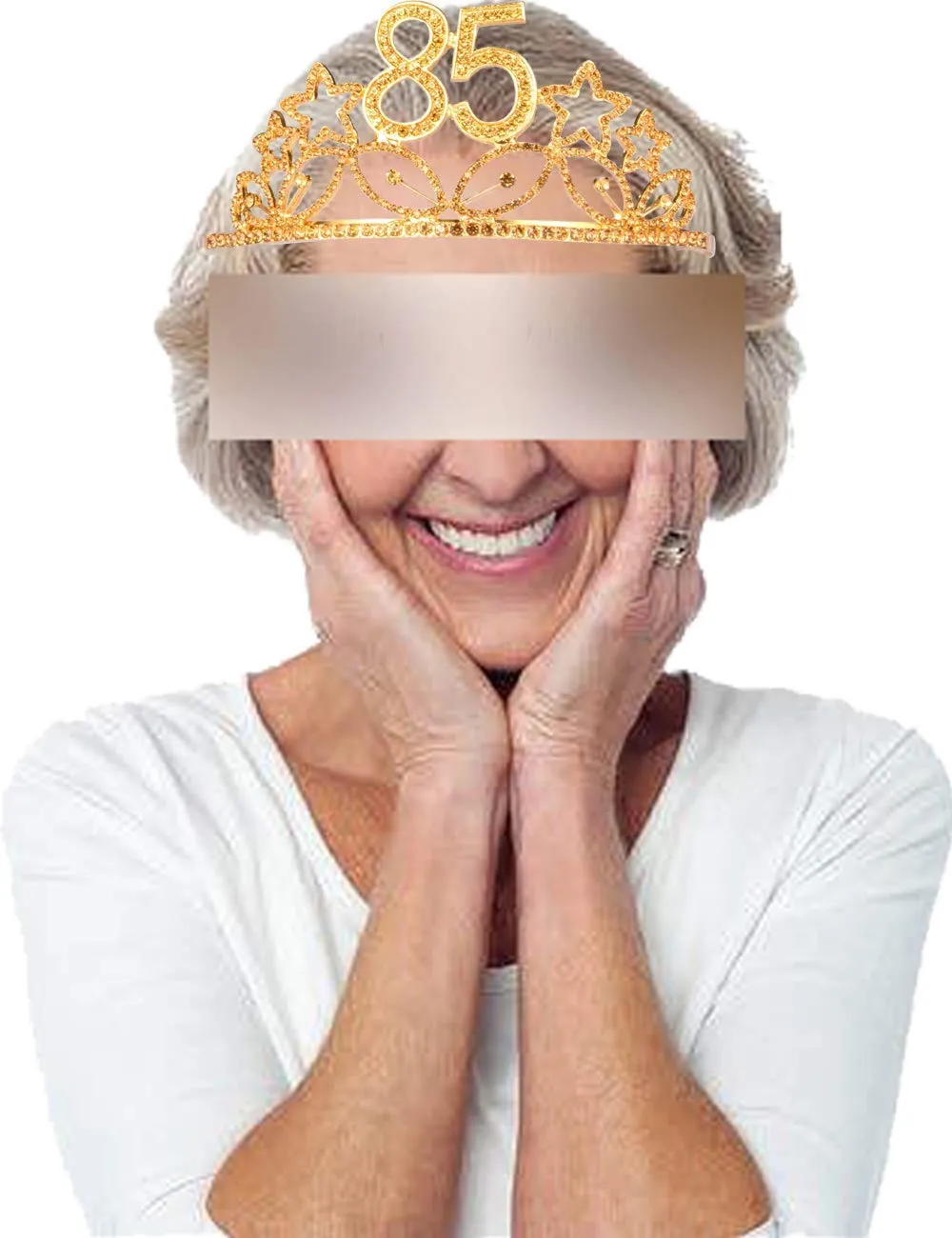 85th Birthday Gifts for Woman, 85th Birthday Tiara and Sash Gold, HAPPY 85th Birthday