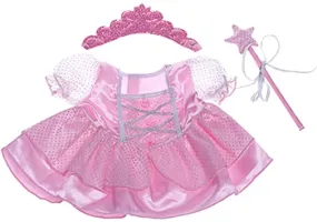 8" Pink Fairy Princess W/ Wand & Tiara