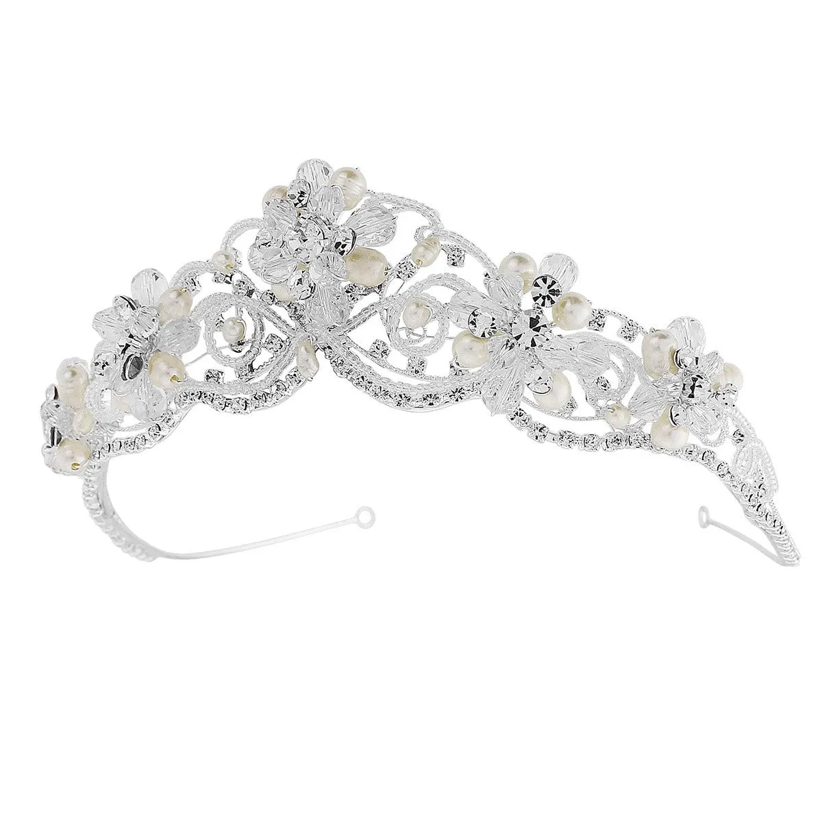 Adelina Crystal and Pearl Tiara