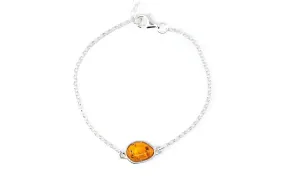 Amber ELEMENT Link Chain Bracelet - Baltic Amber & Sterling Silver Jewelry