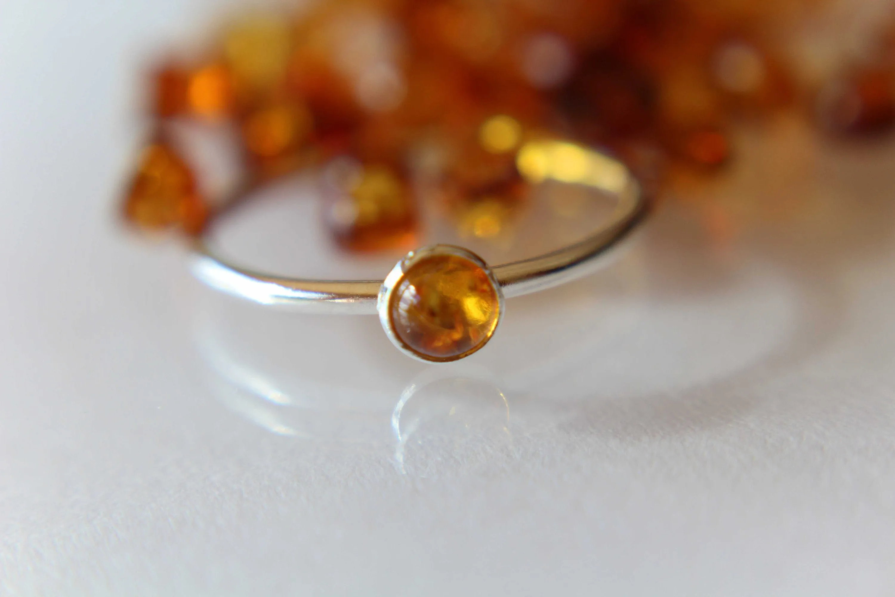 Amber Stacking Ring, Amber Ring, Natural Amber Ring, Baltic Amber, Amber Jewelry, Natural Gemstone Ring, Baltic Amber Ring, Amber, Gift