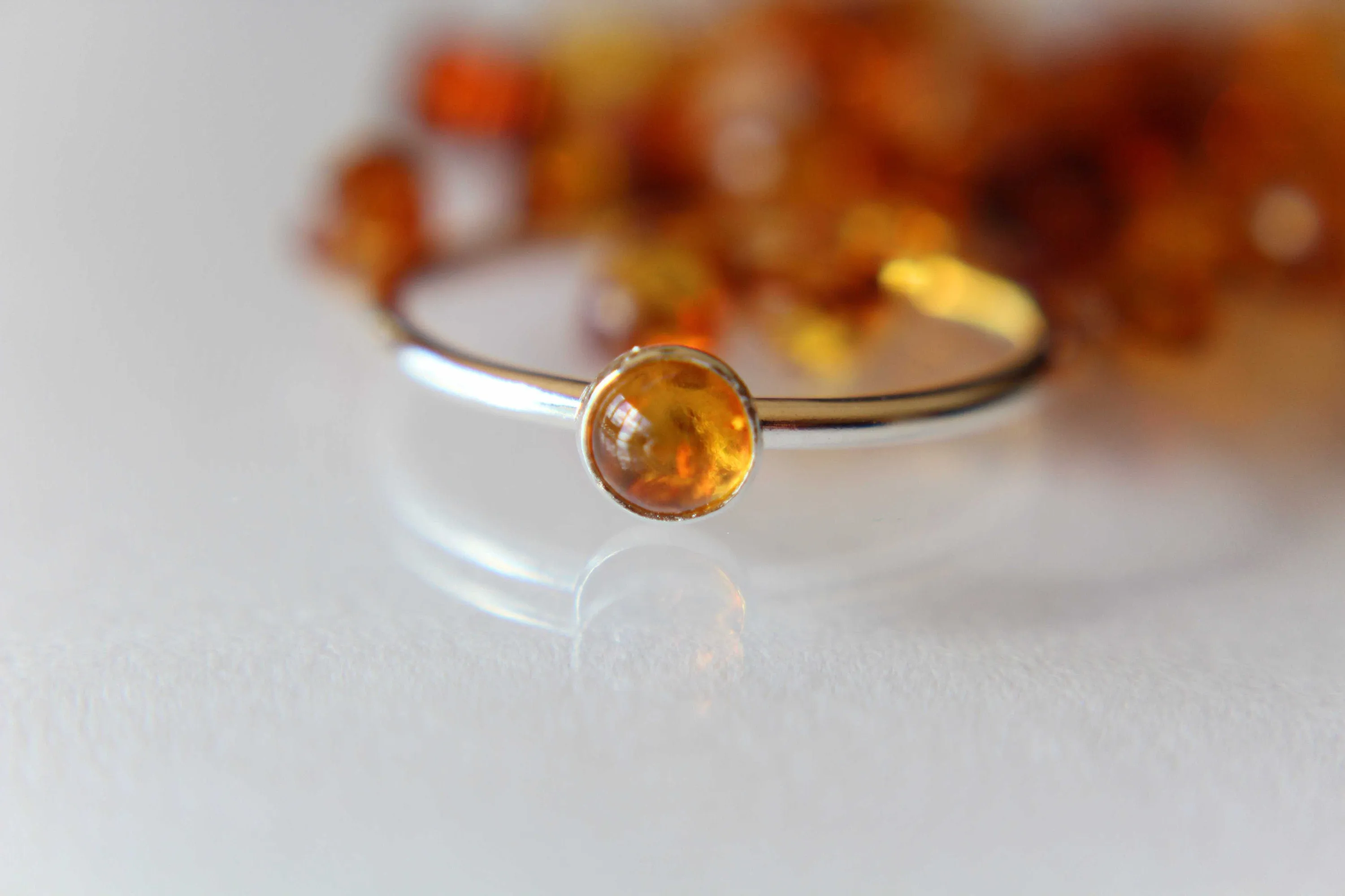 Amber Stacking Ring, Amber Ring, Natural Amber Ring, Baltic Amber, Amber Jewelry, Natural Gemstone Ring, Baltic Amber Ring, Amber, Gift