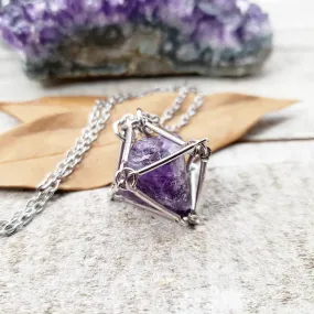 Amethyst pendulum necklace