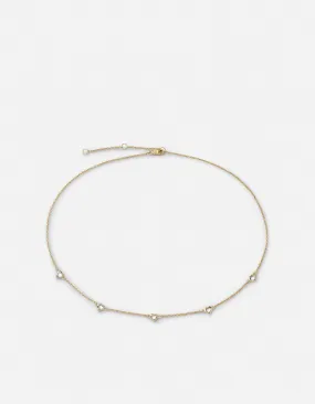 Amore Topaz Heart Choker, Gold Vermeil