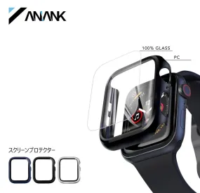 ANANK PC Bumper   Tempered Glass Screen Protector Guard for Apple Watch