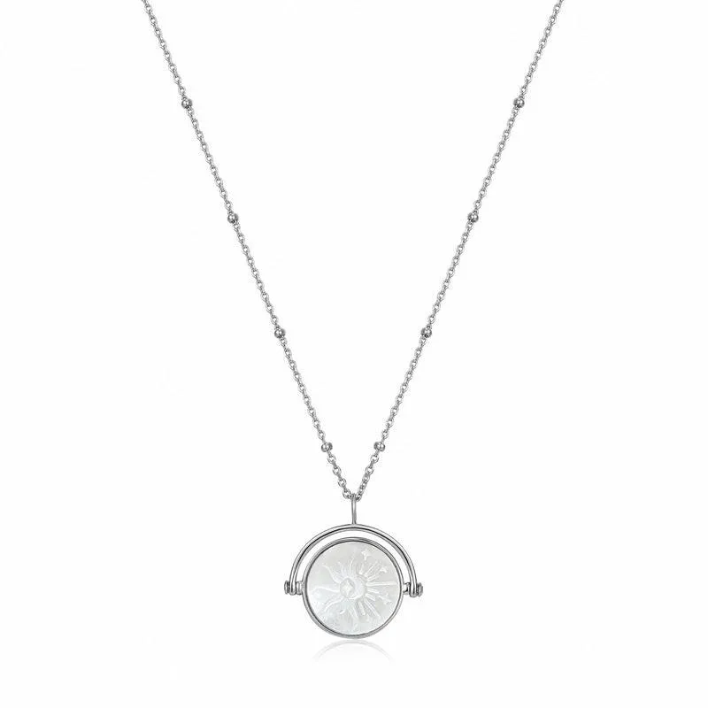 Ania Haie Sunbeam Emblem Silver Necklace