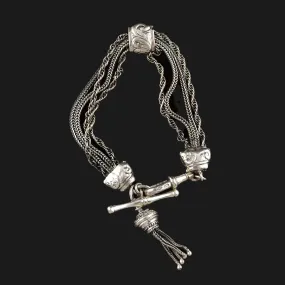 Antique Victorian Albertina Watch Chain Tassel Charm Bracelet