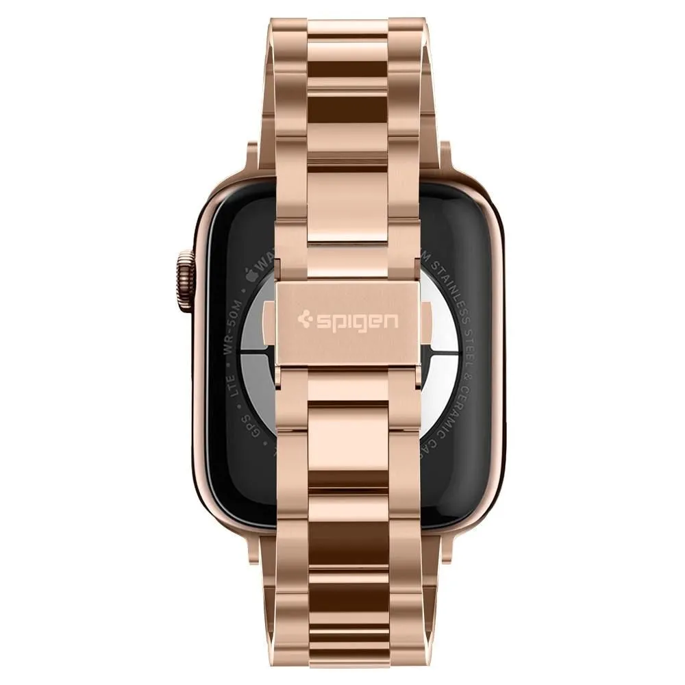 Apple Watch (38/40/SE/41/42mm) Spigen Modern Fit Band - Rustfri Stål Rem inkl. Stifter - Rose Gold