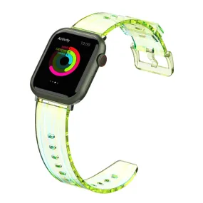 Apple Watch (45mm) flexible transparent watch strap -  Transparent Green