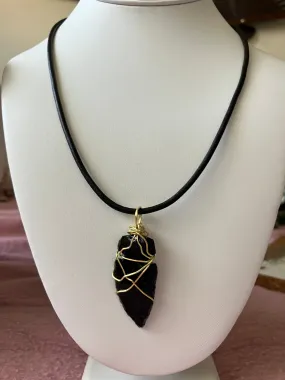 Arrowhead Wrapped in Gold / Silver Wire