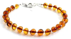 Baltic Amber Jewelry Bracelet with Sterling Silver 925