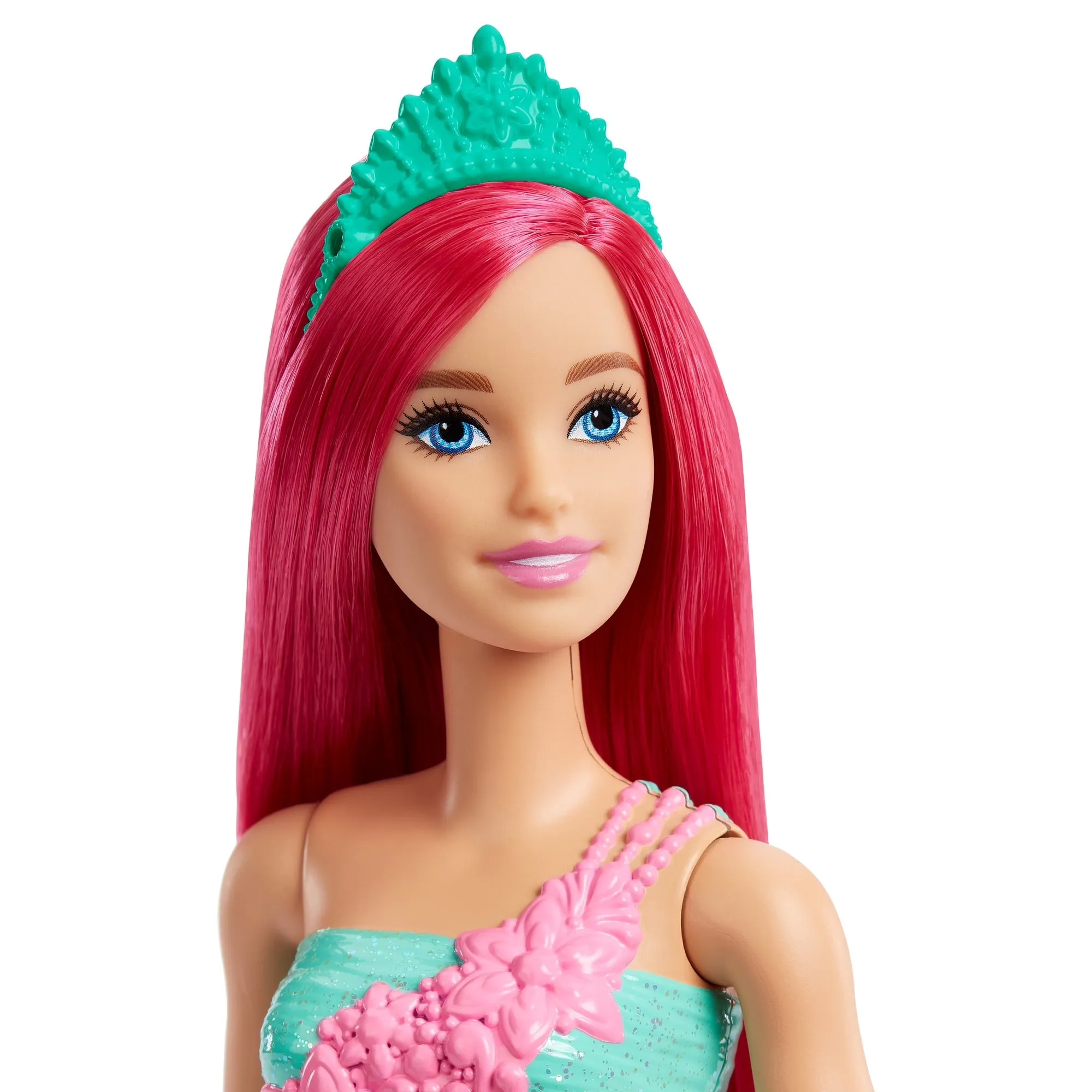 Barbie Dreamtopia Dark-Pink Hair Princess Doll with Sparkly Bodice, Princess Skirt and Tiara for Kids Ages 3 Years and Up