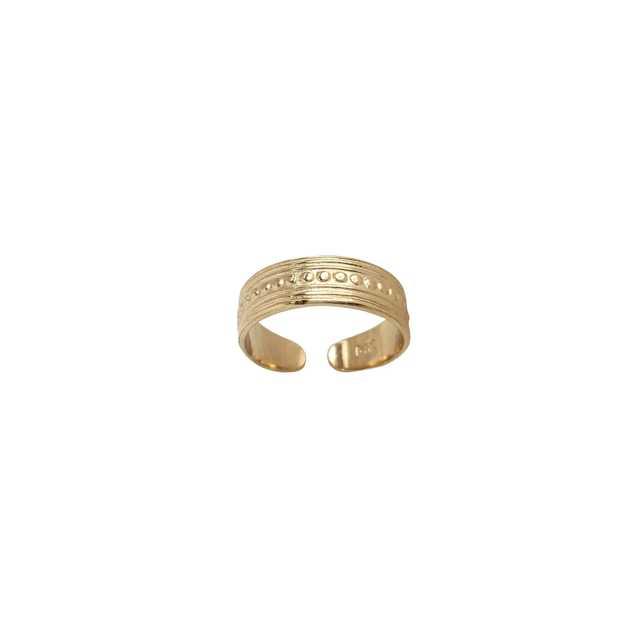 Beaded Stacking Toe Ring (14K)