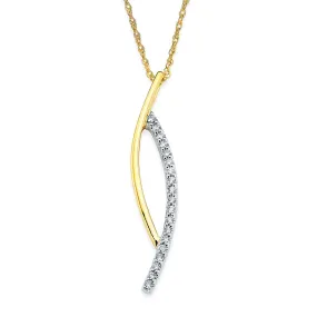 Ben Garelick Two-Tone White & Yellow Gold Open Bypass Diamond Pendant