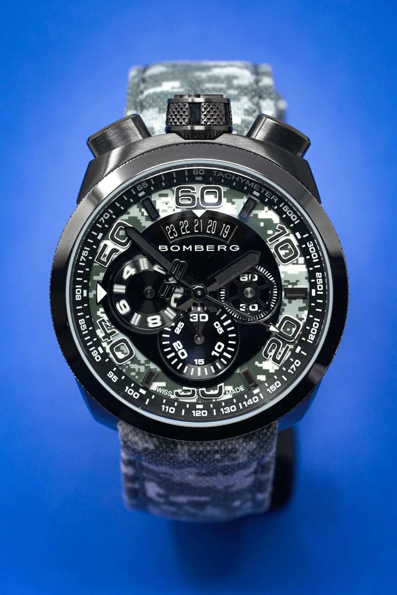 Bomberg Chronograph Watch BOLT-68 Winter Camo Limited Edition BS45CHPGM.019.3