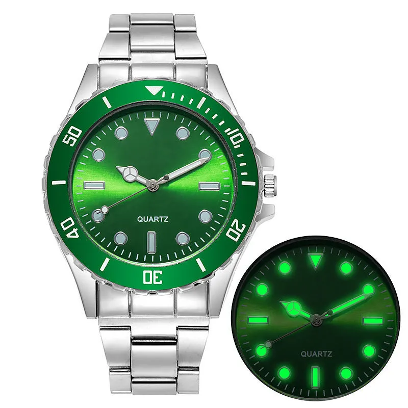 Business Luminous Quartz Watch Men's Watch New Watch Green Submariner Watch