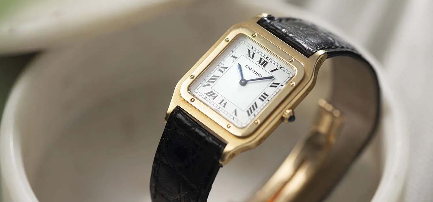 Cartier Paris Santos Dumont Jumbo Ultrathin Yellow Gold