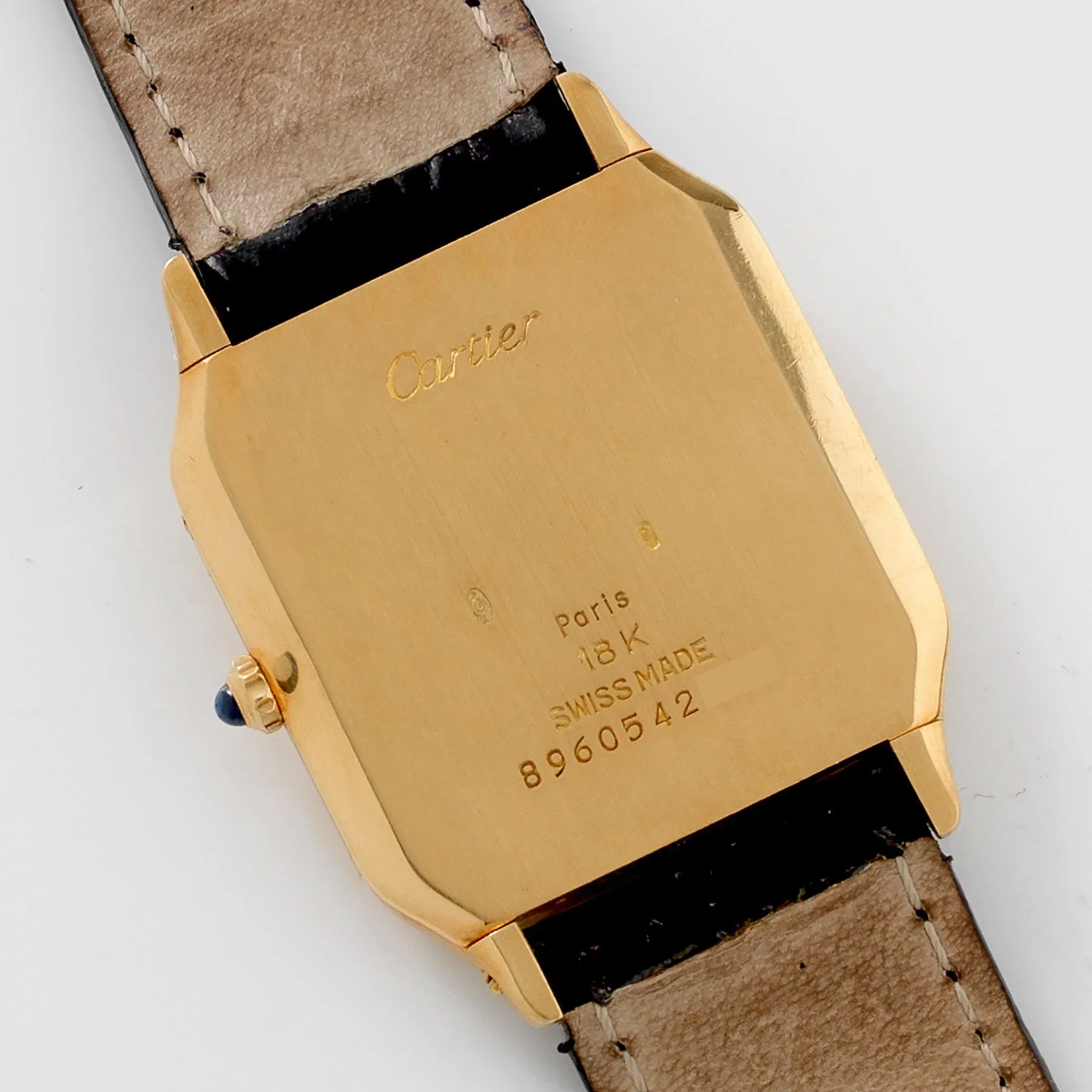 Cartier Paris Santos Dumont Jumbo Ultrathin Yellow Gold