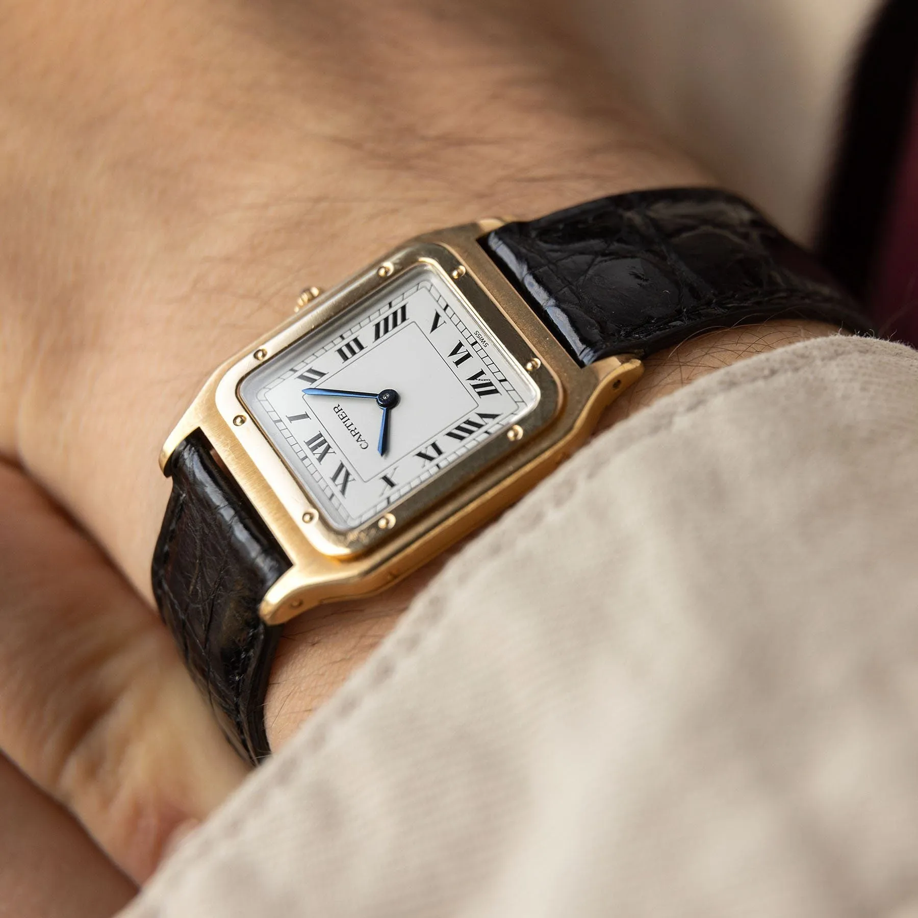 Cartier Paris Santos Dumont Jumbo Ultrathin Yellow Gold