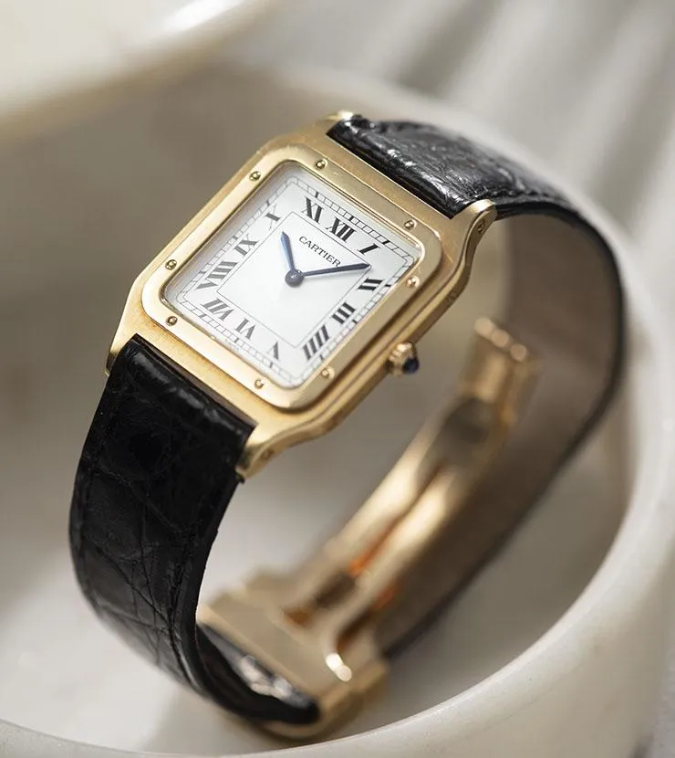 Cartier Paris Santos Dumont Jumbo Ultrathin Yellow Gold