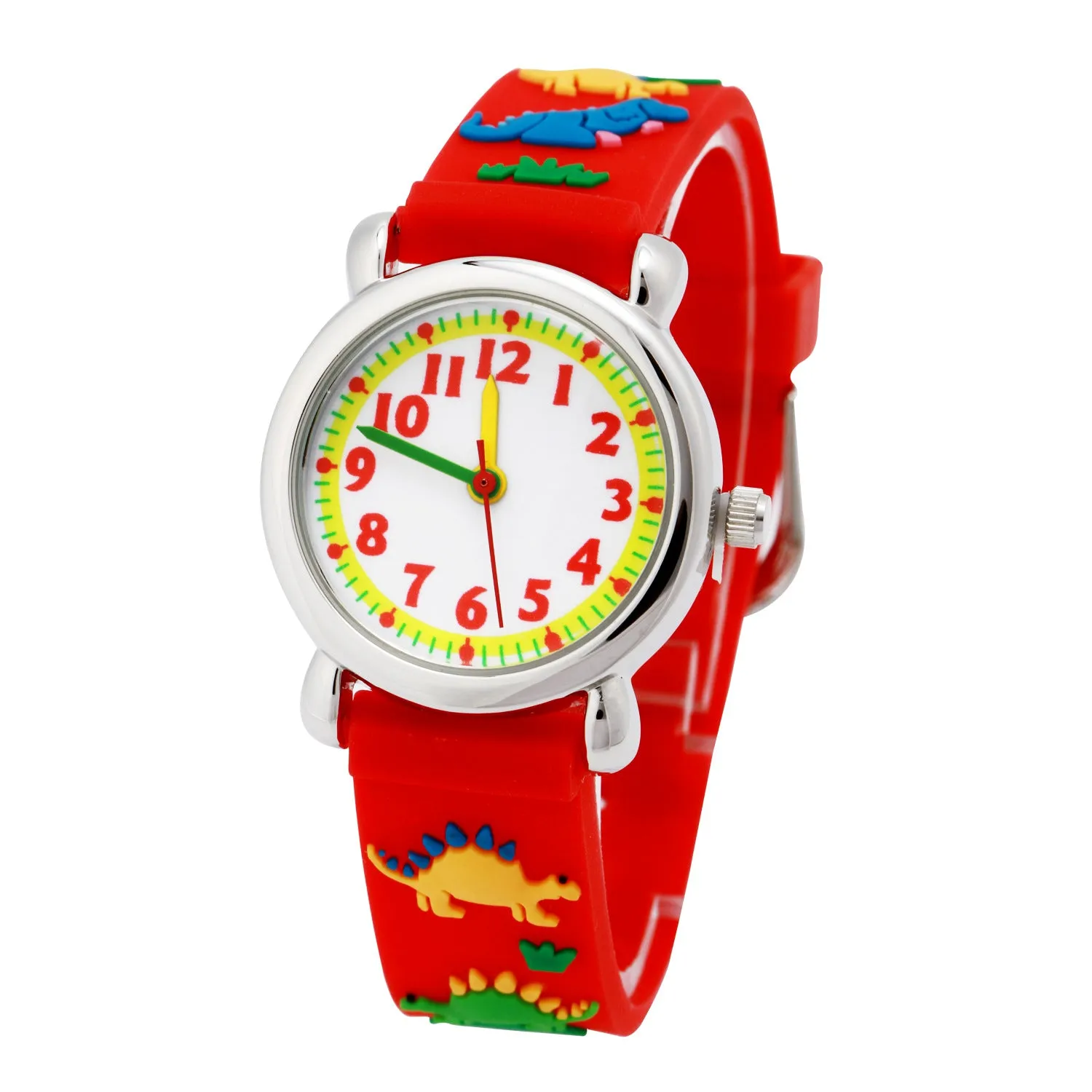 Children's Watch Creative Dinosaur Watch 3D Silicone Strap Cartoon Watch for Elementary School Students