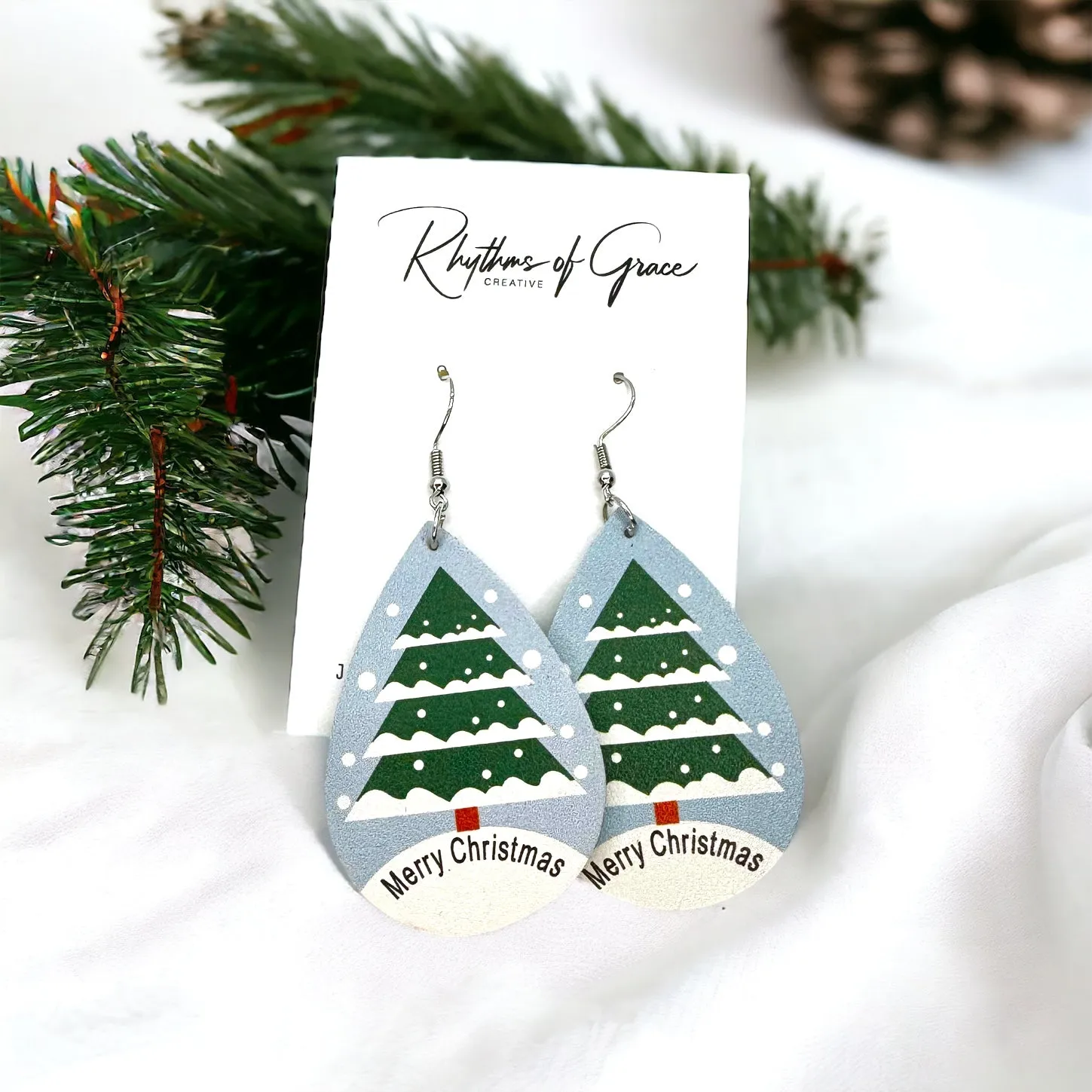 Christmas Earrings - Christmas Tree Earrings, Santa Costume, Christmas Jewelry, Handmade Earrings, Rudolph the Red Nosed Reindeer, Snowflake Earring