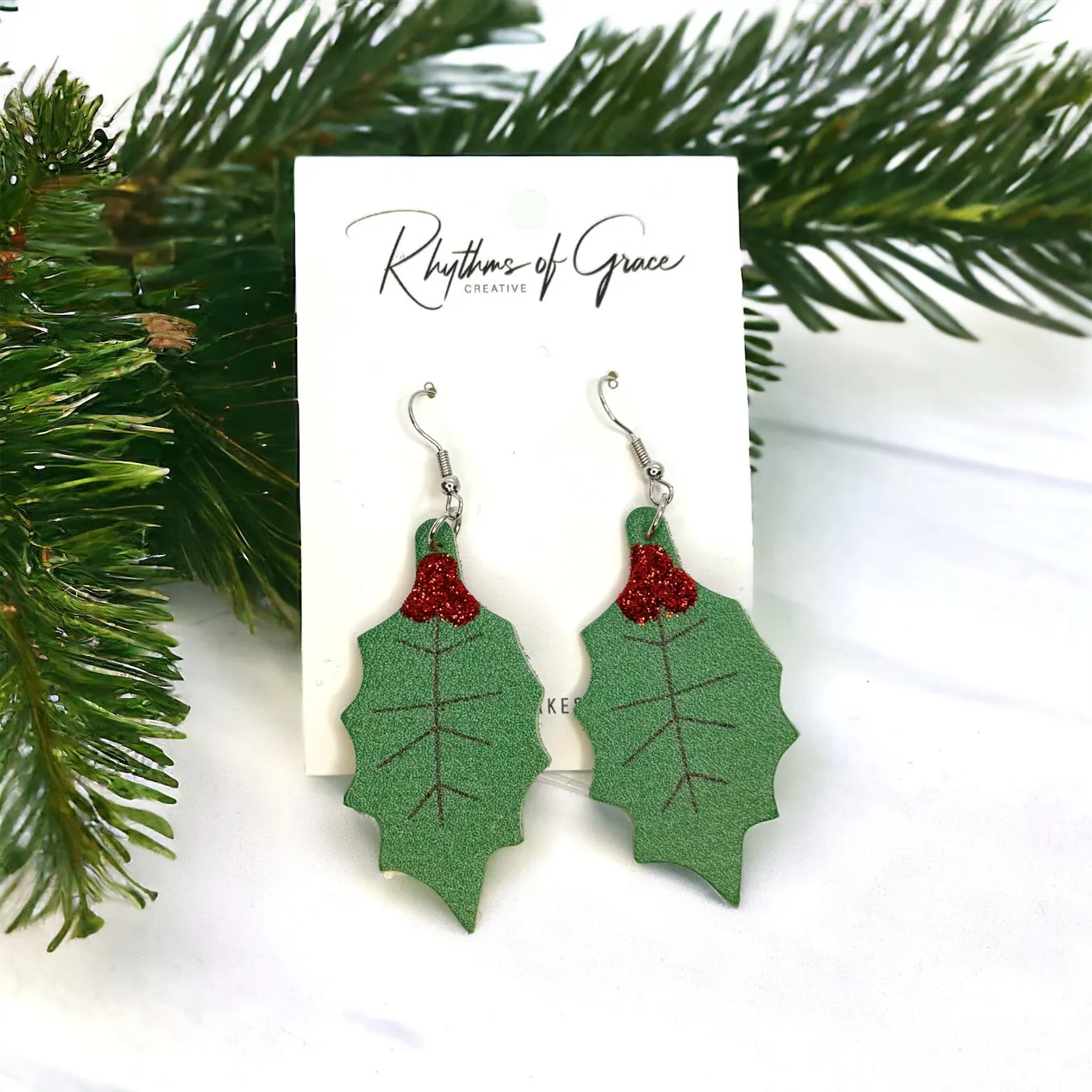 Christmas Earrings - Christmas Tree Earrings, Santa Costume, Christmas Jewelry, Handmade Earrings, Rudolph the Red Nosed Reindeer, Snowflake Earring