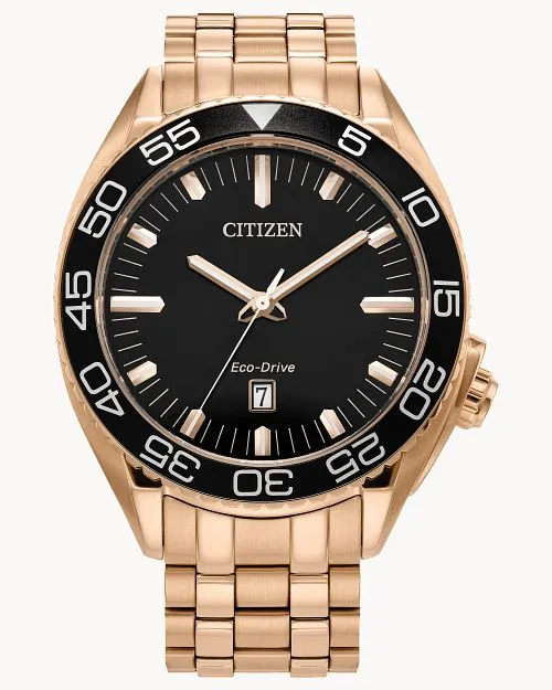 Citizen Carson Black Dial Stainless Steel Bracelet Watch AW1773-55E