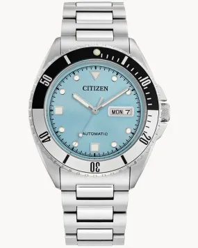 Citizen Sport Automatic Light Blue Dial Stainless Steel Bracelet Watch NH7530-52L