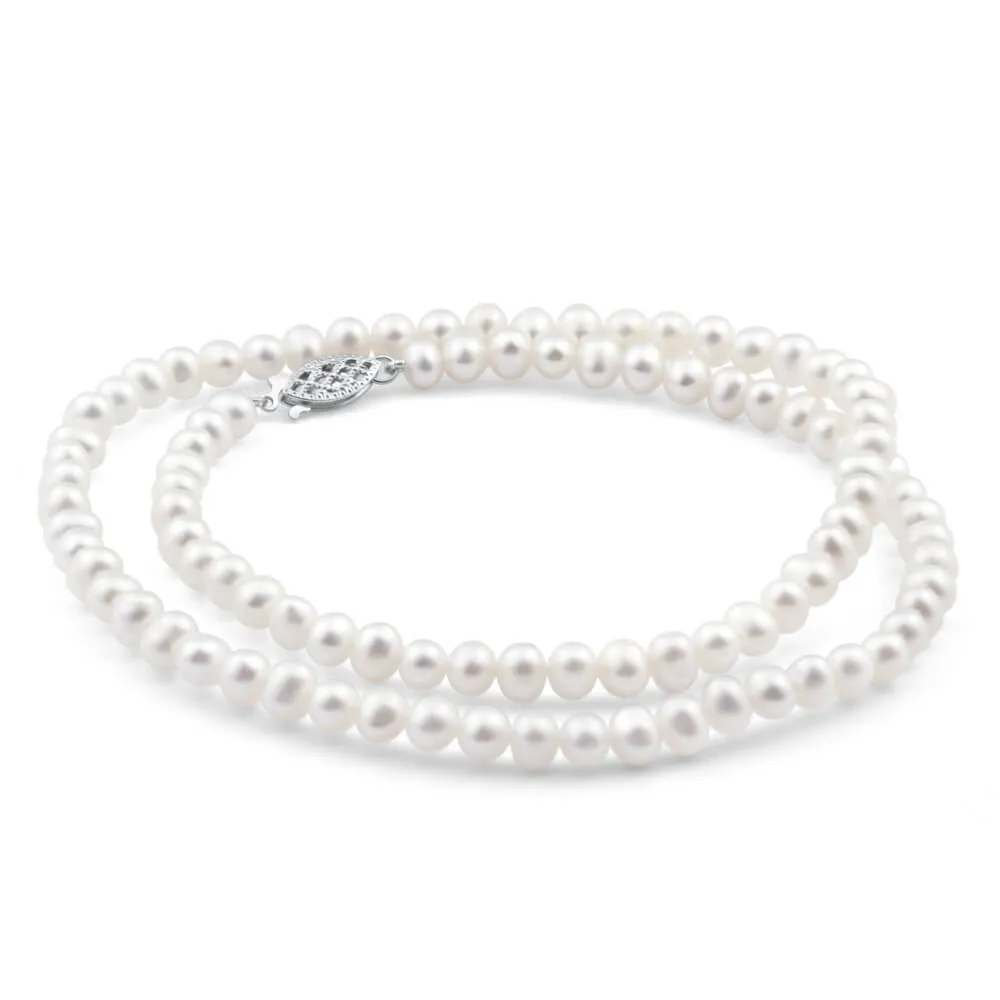 Cream Freshwater Pearl Cream Round 45cm Necklace